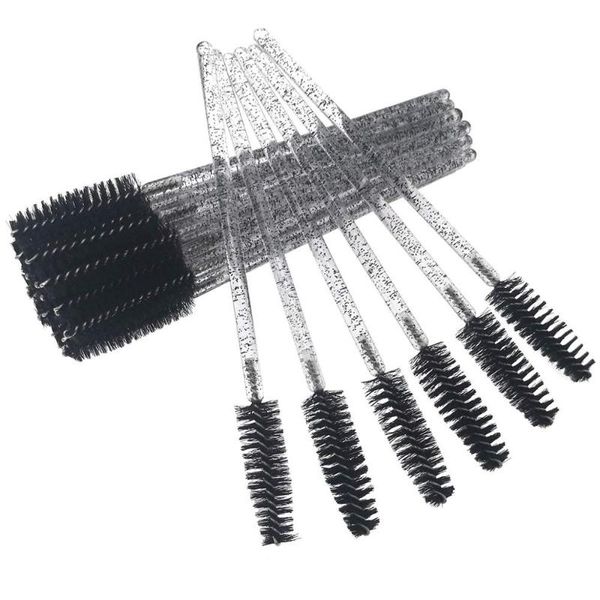 

makeup brushes disposable glitter black eyebrow eyelash comb spoolies lash wands mascara 1000pcs