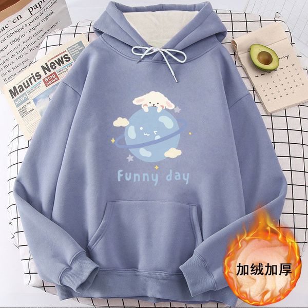 

cashmere thickened sweater winter 2020 new korean loose student hooded large spring and autumn coat women, Black