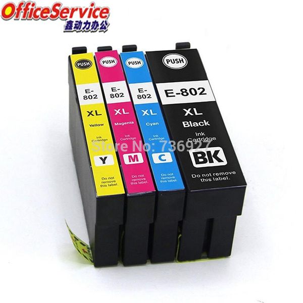 

ink cartridges t802 t802xl compatible cartridge for workforce wf-4720 wf-4730 wf-4734 wf-4740 wf-4745 printer