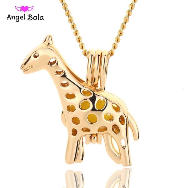 

in fashion 5/lot stock 18kgp 3 lucky styles deer diy pearl /gem beads locket cages pendant necklq9ei