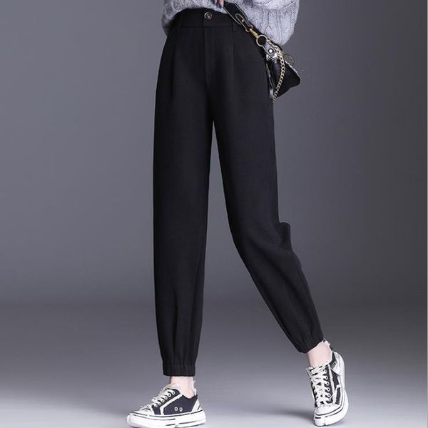 

women's hare trousers autumn winter 2021 01ca, Black;white