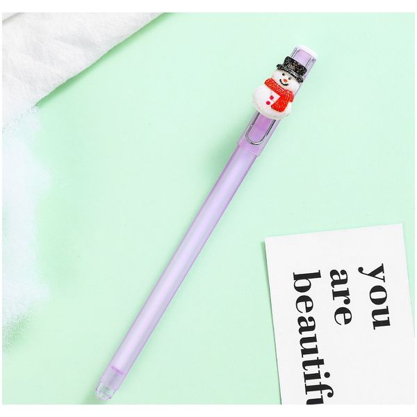 

1 piece cute christmas theme 0.5mm gel pens santa claus kawaii stationery office school supplies kids gift sweet lovely wmtdfl, Black;red