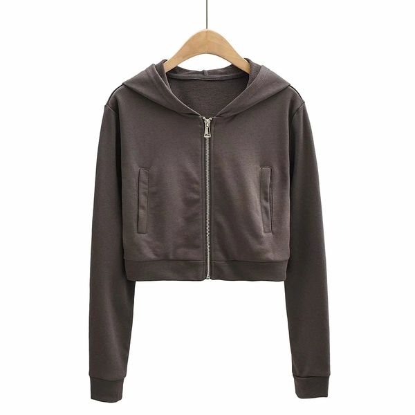 

2021 new female hooded fleece jacket winter ins bo provids red style zipper brief paragraph coat of3e, Black;brown