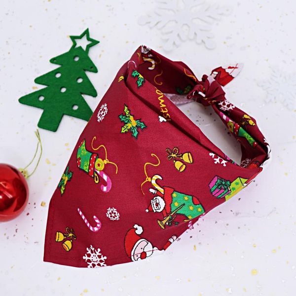 

christmas pet dog bandana adjustable dog bandana towel scarf collar pets costume accessories for small medium dogs pet qylacw