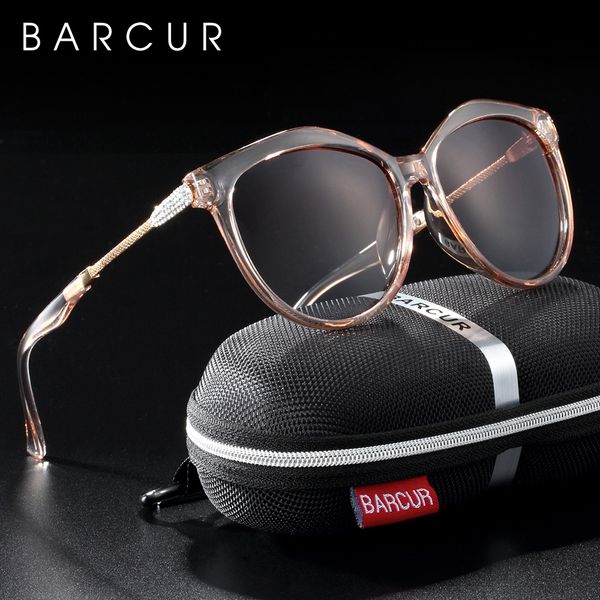 

barcur polarized cat eye sunglasses gradient round sun glasses for women oculos lunette de soleil femme