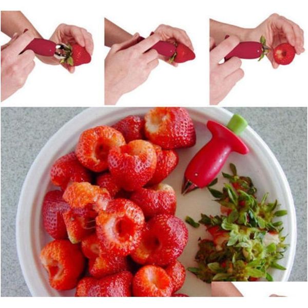 

strawberry corers stem huller leaf remover tomatoes stalks stem remover spillter digging fruit veg jllego dh_niceshop