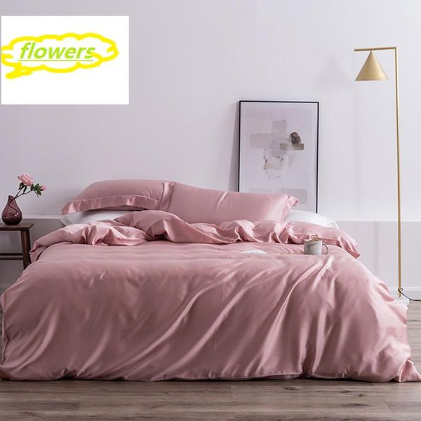 

srf women luxury 100% silk pink bedding set nature 25 momme silk healthy duvet cover set  king bed linen home textile