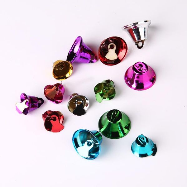 

50pcs set 14mm 16mm 21mm metal mixed color bell trumpet bells for christmas tree decor handmade jewelry pendants accessories wmtcwb
