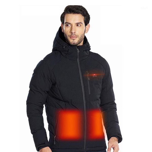 

outdoor jackets&hoodies zynneva winter outdoors electric heated jacket men hooded solid color usb heating coats cotton thermal hiking clothi, Blue;black