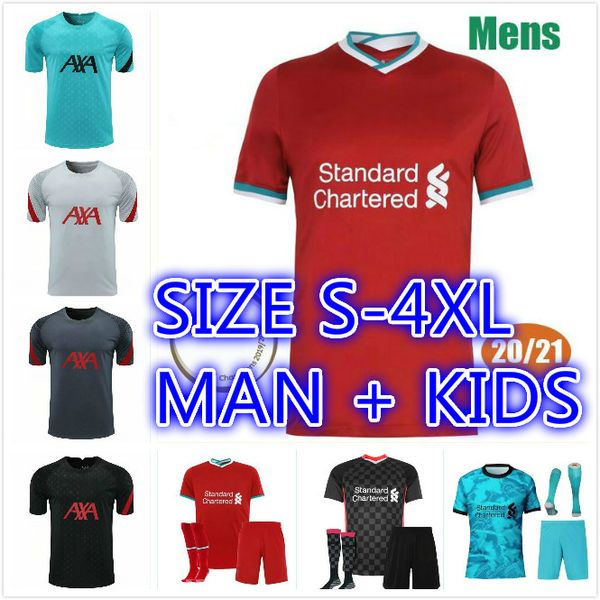 

man kids kit 2020 2021 large size xxl 3xl 4xl henderson thiago diogo j home away 3rd soccer jerseys 2020 football uniform, Black;yellow