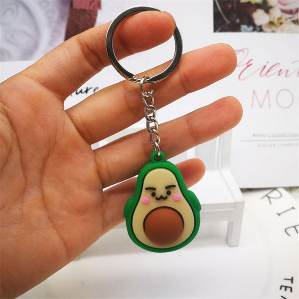 

3d printed pvc rubber avocado heart keychain couples jewelry fruit key chain keyring couple bag chain jewelery wmtosv xhlove