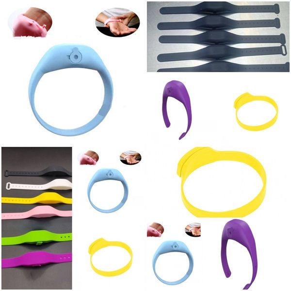 

womens mens wristbands silicone bracelets lady watches hand sanitizer durable new party favor gift round convenient 5yc f2