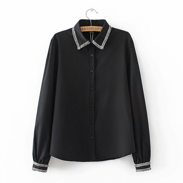 

black elegant white blouse ladies of large solid size ol dg0p