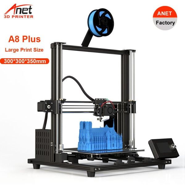 

printers large 3d printer anet a8 plus diy kit all metal frame high precision deskimprimante printing usb sd card connect