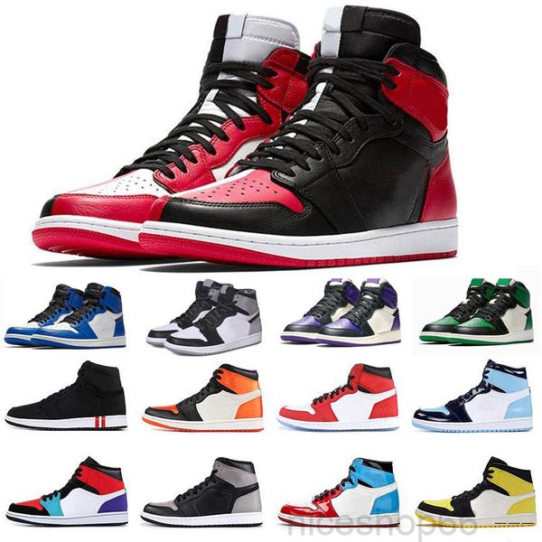 

2020 mens basketballs shoes new arrival 1 high og mid royal blue 1s 3 black metallic gold unc men women sneakers trainers kk2z