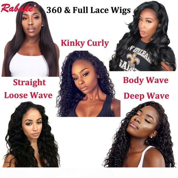

бразильская virgin remy full кружева человеческие волосы парики волос предварительно сорванные 360 кружева передняя прямая тело глубоко своб, Black;brown