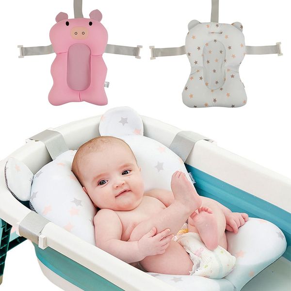 

infant baby bath pad newborn shower portable air cushion bed babies non-slip bathtub mat safety security bath seat dropshipping