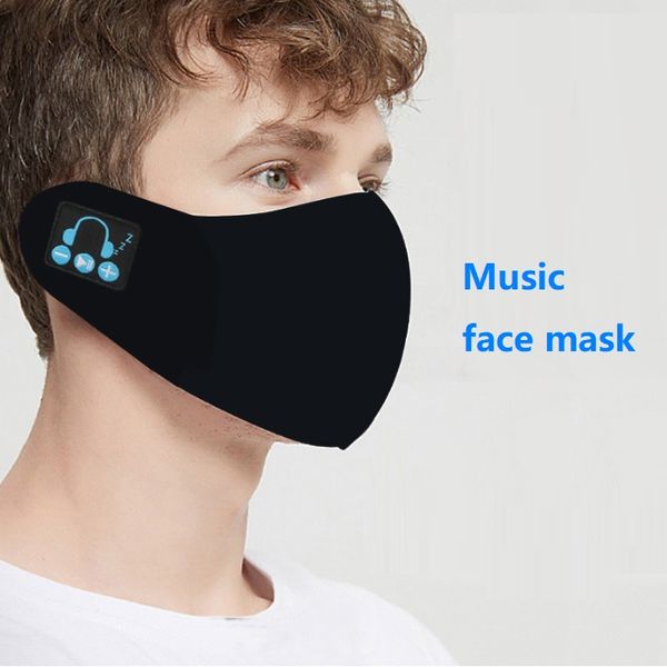 

bluetooth earphone music player washable fabric face mask insert filter