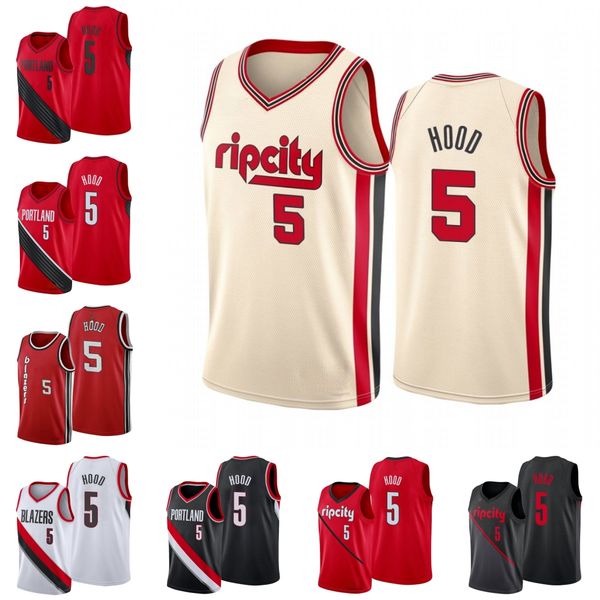 

portland trail пиджаки родни hood men city баскетбол джерси, Black
