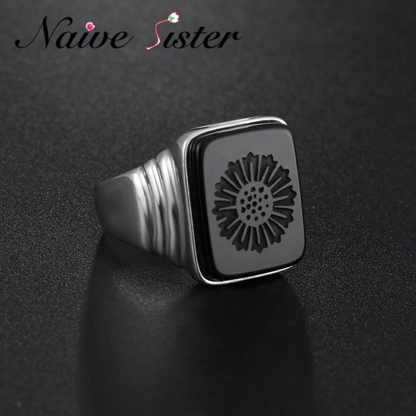 

leonardo dicaprio ring the great gatsby real 925 sterling silver black onyx rings for men love jewelry wholesale c19041203, Slivery;golden