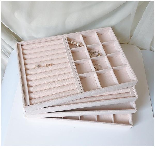 

бархатные кольца серьги дисплей лоток лоток лоток мода ювелирные изделия запонок организатор держатель организатор под chate case выставка к, Silver