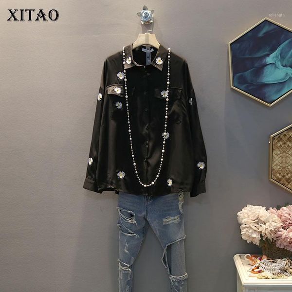 

xitao floral women blouse fashion new women full sleeve pocket small fresh 2020 spring minority casual looser shirt dmy29561, White