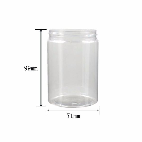 

10 шт. / лот 300 мл четкий / янтарный питоместный банку бутылки контейнер с щелкой / золотой / черной алюминиевой крышкой для косметики, еды