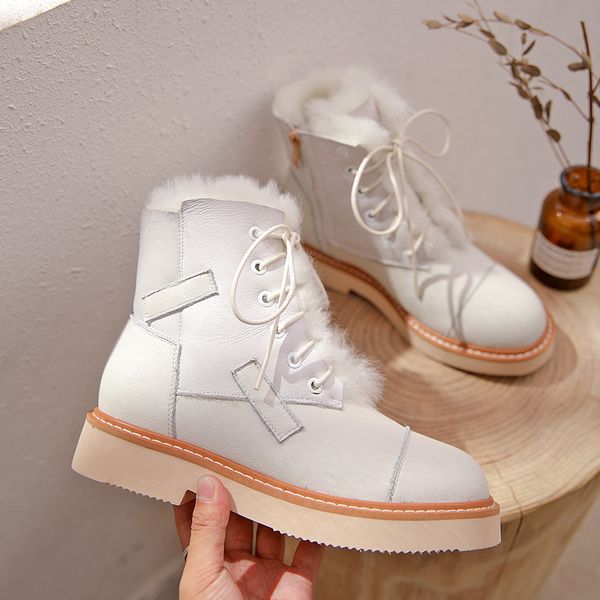 

russian-30 winter women's ankle leather boots with 83uo, Black