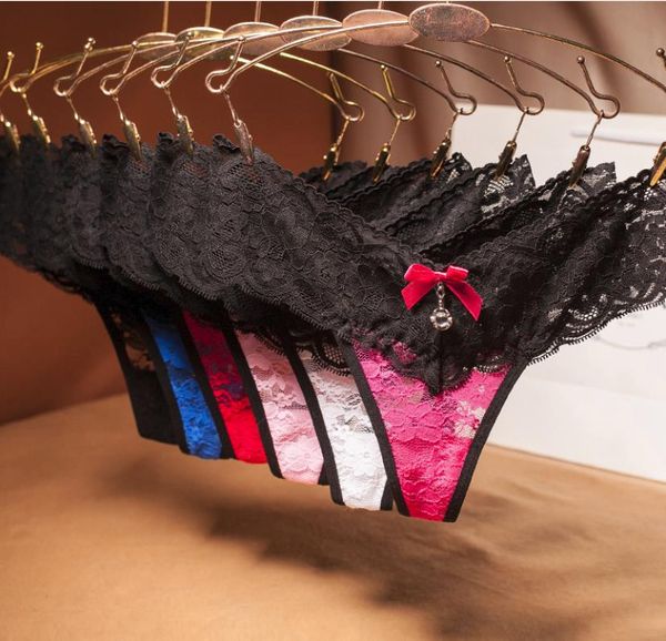 

front lingerie wear bow panties lace underwear crotchless underpants briefs with women rgdte