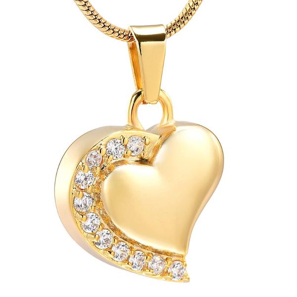 

pendant necklaces crystal heart shape women elegant necklace charms for ashes urn pet loss keepsake memorial, Silver