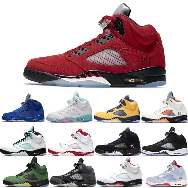 

basketball shoes 5s for men 3 space jam oreo metallic silver laney royal international ice blue fire red wings what the white stealth 2022, White;red