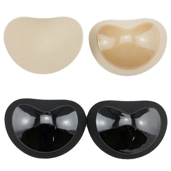 

1 pair silicone bra pad detachable bra fill insert cup swimsuit bikini adhesive push up breasts bra accessories, White