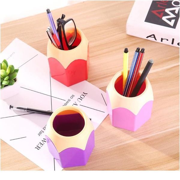 

1pc makeup brush holder pensil design plastic cosmetic brushes pen holder deskmake up brush c sqcvxg