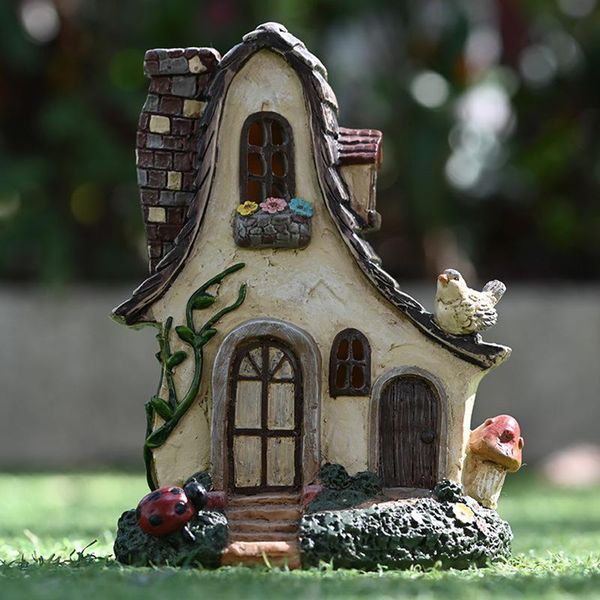 

resin fairy garden house accessories miniature figurines fairy garden supplies dercoration for outdoor lawn porch roof