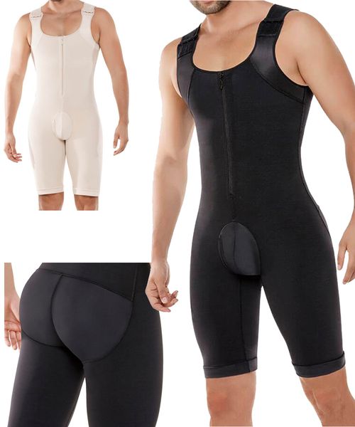 

men's shapewear bodysuit tummy control compression slimming body shaper workout abs abdomen undershirts