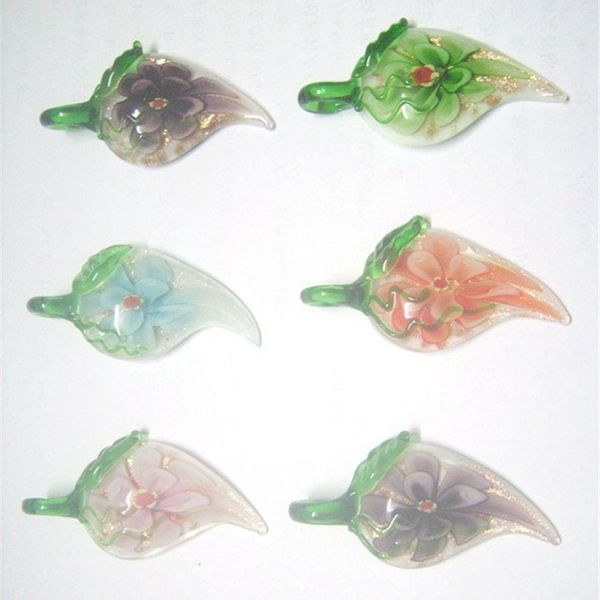 

multicolor murano lampwork glass pendants for diy 10pcs/lot craft fashion jewelry gift pg13* ing