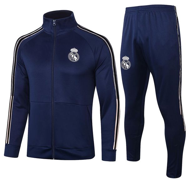 

20 21 mens football zip jacket training suit soccer tracksuit 2020 2021 football tracksuit survetement chandal jogging, Black
