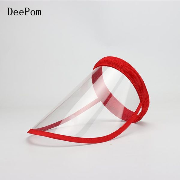 

deepom hat with face eye protection plastic empty hat women men windproof anti-pollen dust anti-saliva cover full face caps, Blue;gray