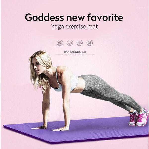 

yoga mats mat workout elastic non-slip fitness gymnastics bag accupressure carrier thick knee exercise pad 1830*610*10mm1