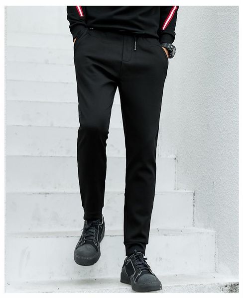 

selling 2019 winter thick lining casual pants elastic waist cotton pants men with pockets black j9545-6669-e1