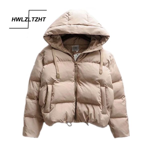 

winter hooded parkas woman warm down jacket cotton padded jacket large size woman coat thicken women casual women puffer jacket 201029, Black
