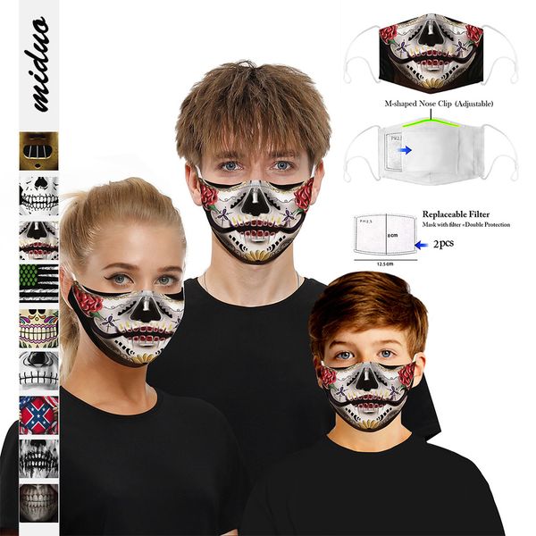 

europe and america halloweston clown digital print daily dust-proof anti-smog adjustment ear hanging mask can be released