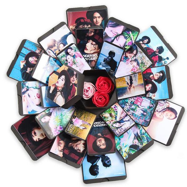 

new hexagon surprise explosion box diy scrapbook p for valentine wedding birthday party gift for girlfriend surprise