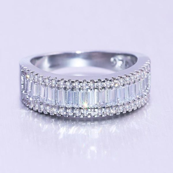 

обручальное кольцо huitan 2020 простое кольцо диапазона с cz камень модный геометрическая для girlfriend оптовая dropshipping lotsbulk, Slivery;golden