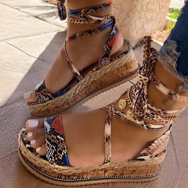 

summer women snake sandals platform heels cross strap ankle lace peep toe 2020 beach party ladies shoes zapatos1, Black