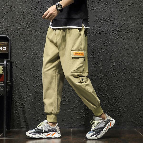 

black wall autumn winter 2020 new men's youth large pocket overalls