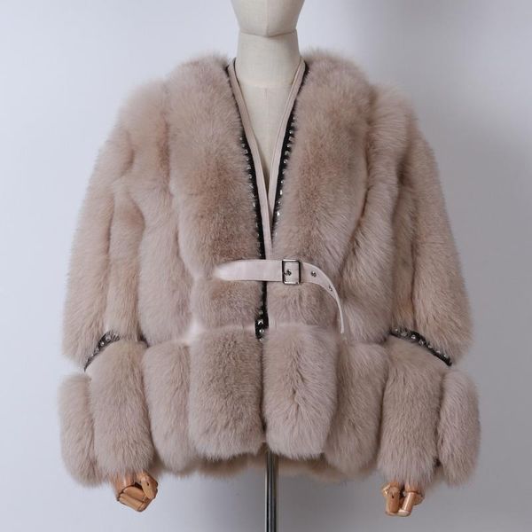 

real ladies winter women natural fur jacket, Black