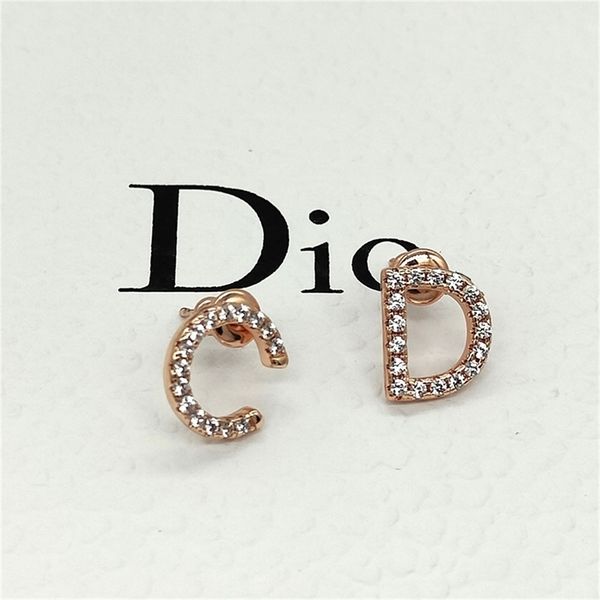 

87% off wholesale shop family simple earrings female gold silver needle full diamond pink girl light luxury jewelry generation, Golden