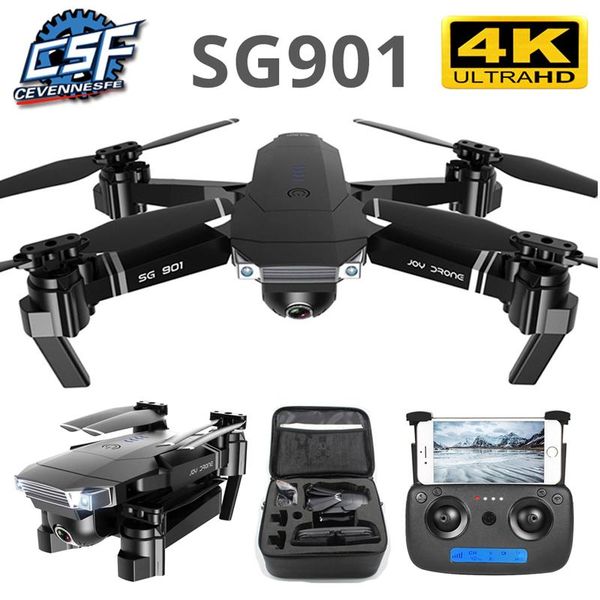 

drone sg901 4k professional folding drone hd camera 1080p wifi fpv remote control flight 20 minutes quadcopter toy