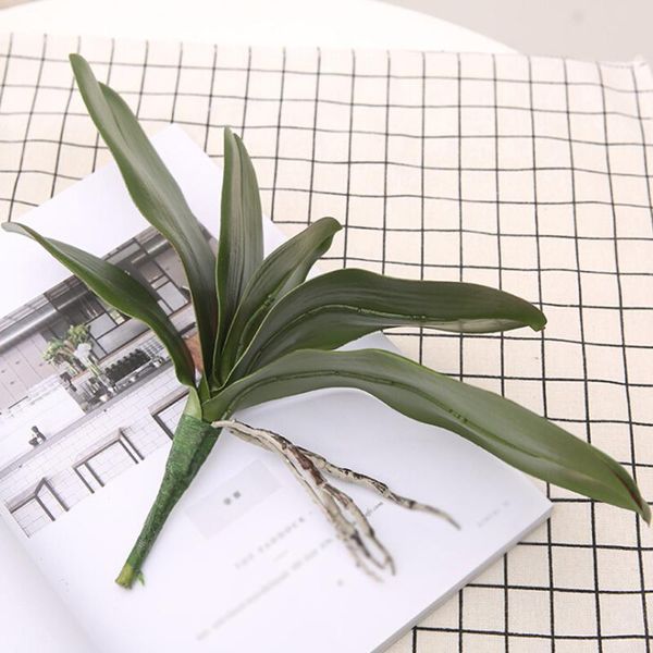 

artificial flowers phalaenopsis leaves fake plant floral home garden decors